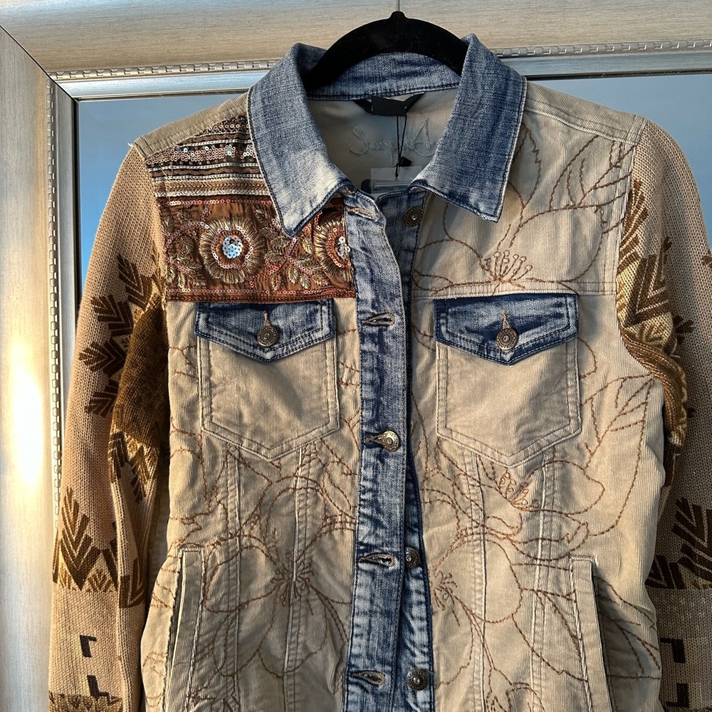 Brand:Desigual... Size 4 gorgeous denim jacket